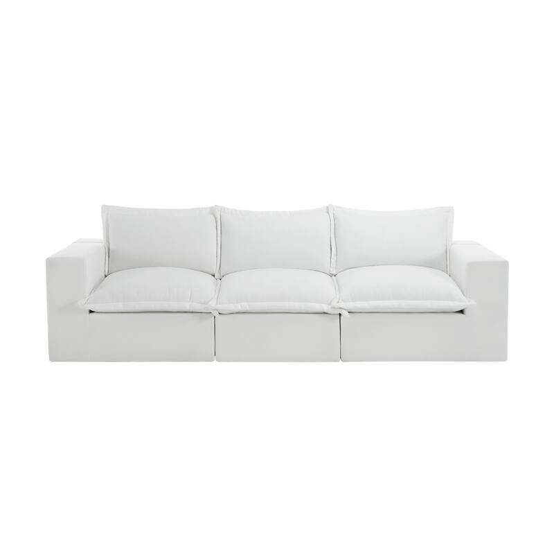 Comfy Cloud Chenille Upholstered Sectional Sofa with Pillow-Top Cushion