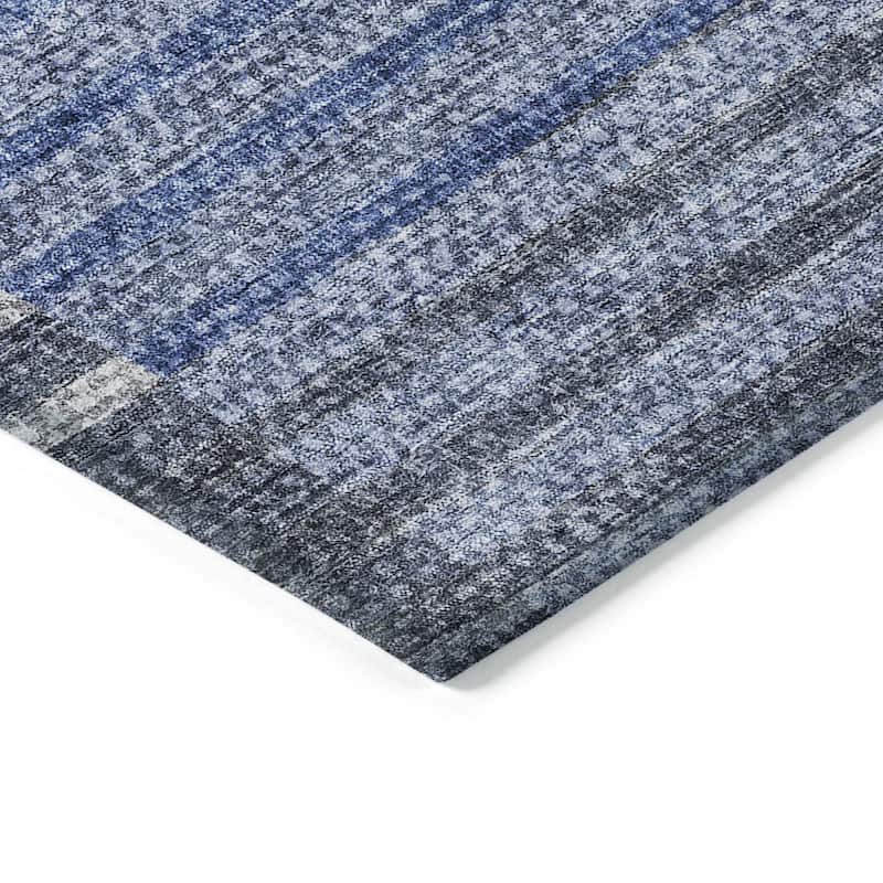 HomeRoots Striped Transitional Rectangle Outdoor Rug