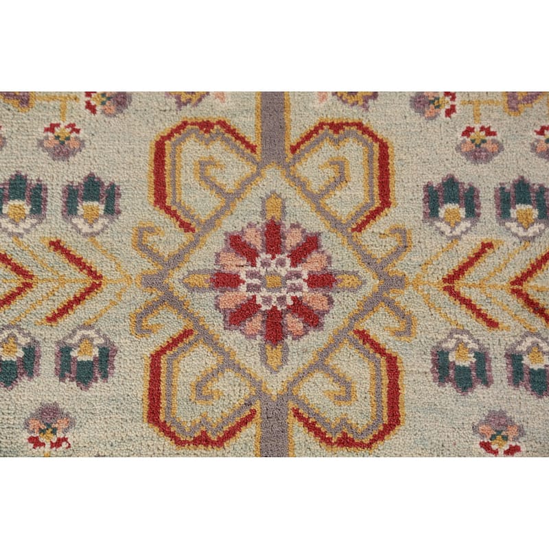 Hand Knotted Oriental 100% Wool Carpet Transitional All-Over Green Oushak Runner Rug - 7' 10'' X 2' 6''