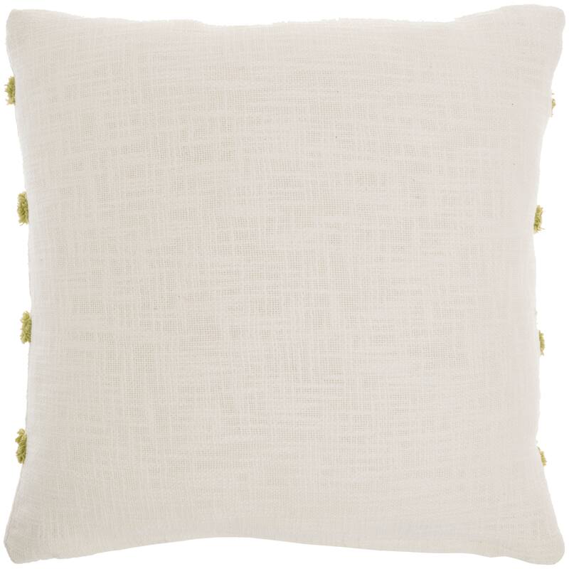 Mina Victory Life Styles Tufted Lines Geometric 18" x 18" Indoor Throw Pillow