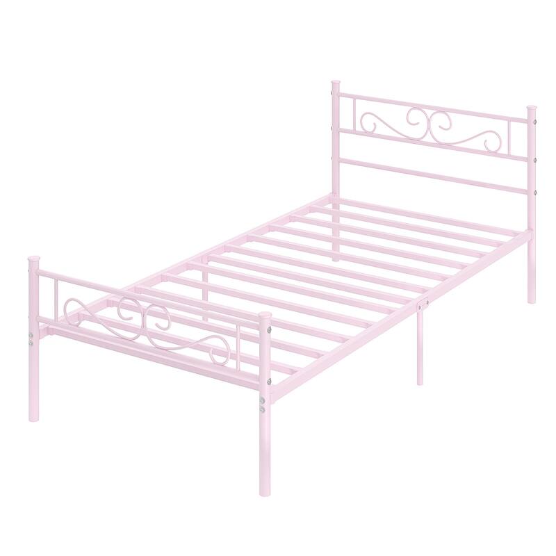 VECELO Premium Platform Bed Frame with Headboard,Easy Set-up Twin/Full/Queen Size Bed