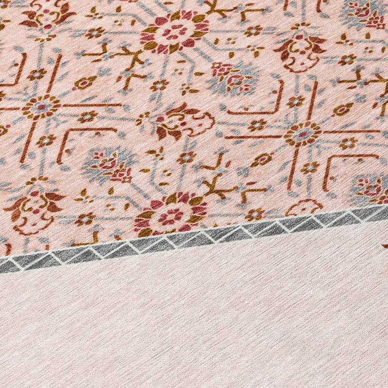 Machine Washable Indoor/ Outdoor Traditional Chantille Rug