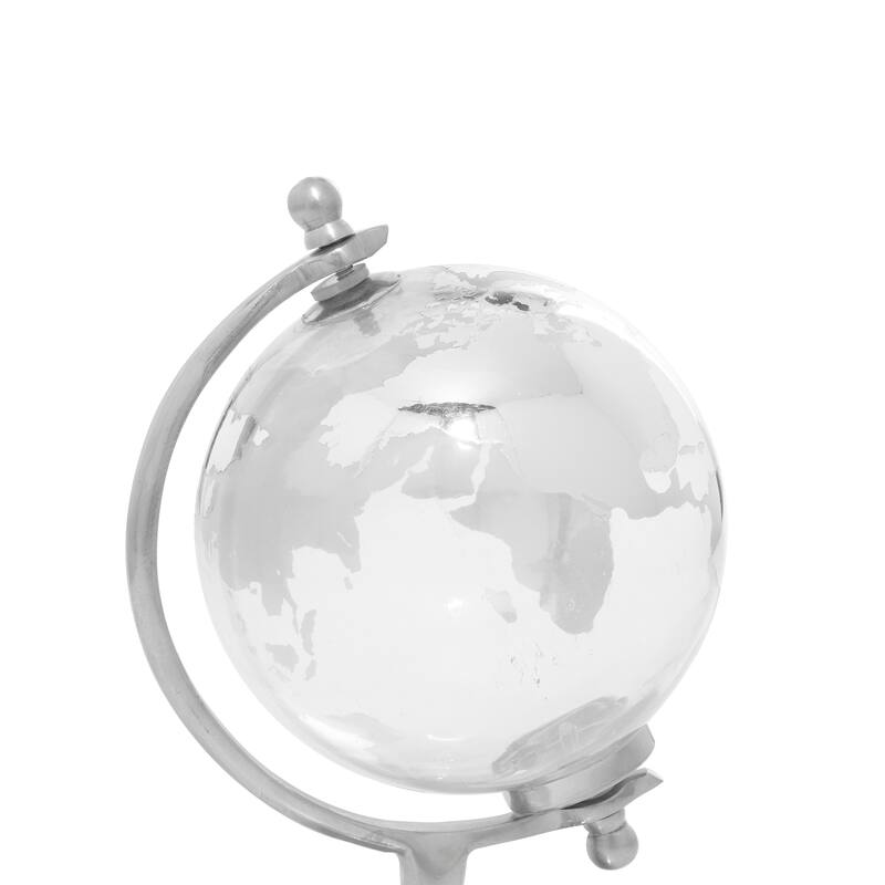 Multi Color Metal and Glass Glam Traditional World Desk Globe