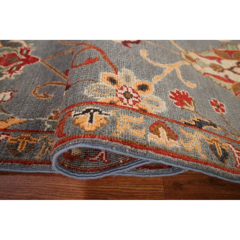 Gray Kazak Oriental Runner Rug Handmade Wool Carpet - 2'1" x 5'9"