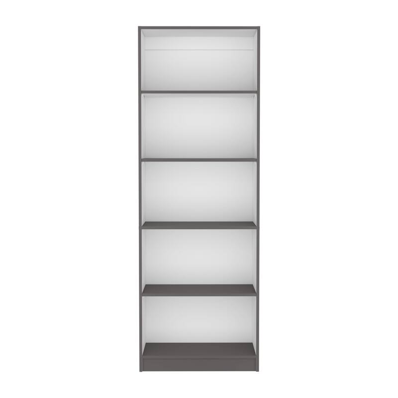 Modern 4-Tier Bookcase with Four Large Storage Shelves for Books and Decor
