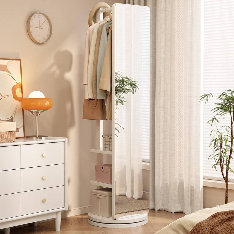 Full-length mirror, rubberwood + mirror, 68.8*19.6in (mirror width: 15.7in) Full-length mirror, easy to dress and tidy