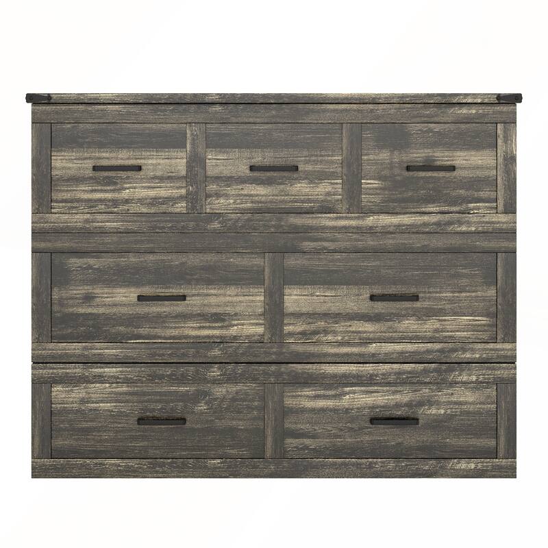 Murphy Bed Cabinet with Charging Station for Guest Room and Small Bedroom