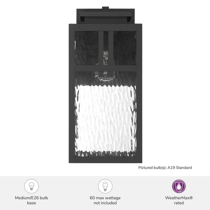 Hunter Aspenbrook Outdoor WeatherMax Wall Light - Modern, Mission - Porch, Patio, Garage - Wet Rated!