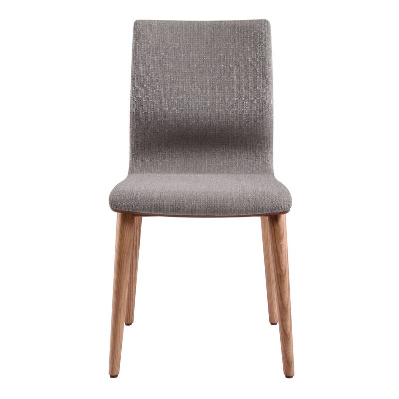 Robin Mid-Century Walnut and Grey Upholstered Dining Chairs - Set of 2