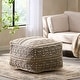 preview thumbnail 1 of 6, Bonita Boho Cube Wool and Cotton Pouf by Christopher Knight Home 26.00"D x 26.00"W x 16.50"H