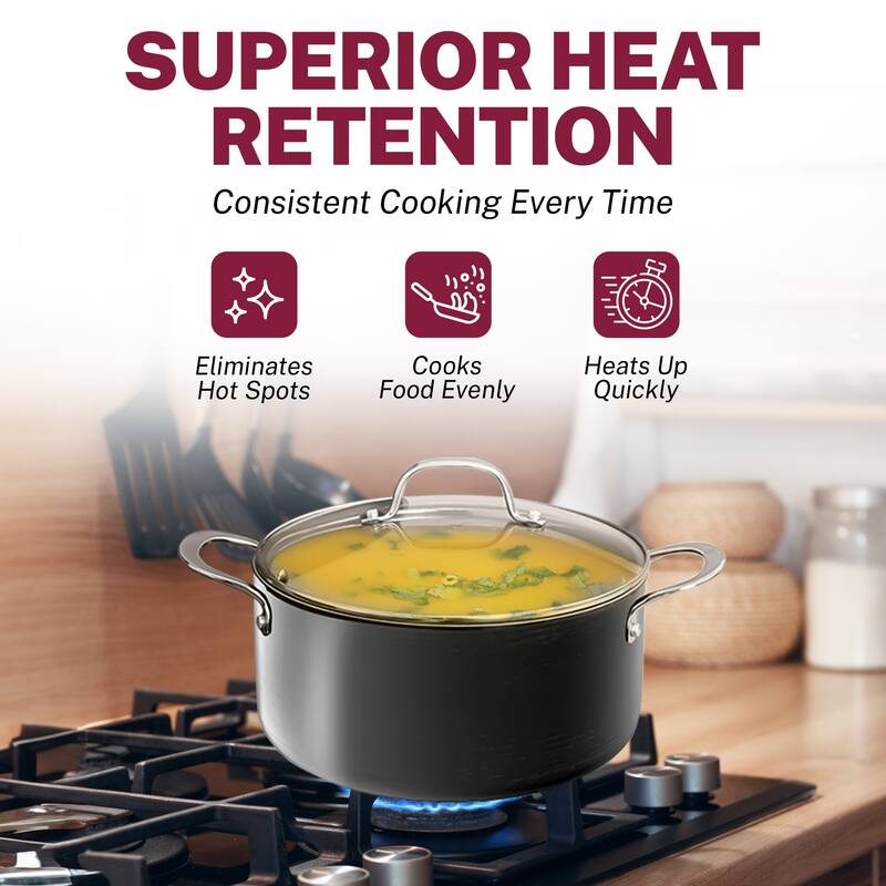 Granitestone Pro Hard Anodized 13 Piece Grey Nonstick Cookware Set