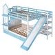preview thumbnail 28 of 30, Castle Style Bunk Bed with 2 Drawers 3 Shelves and Slide