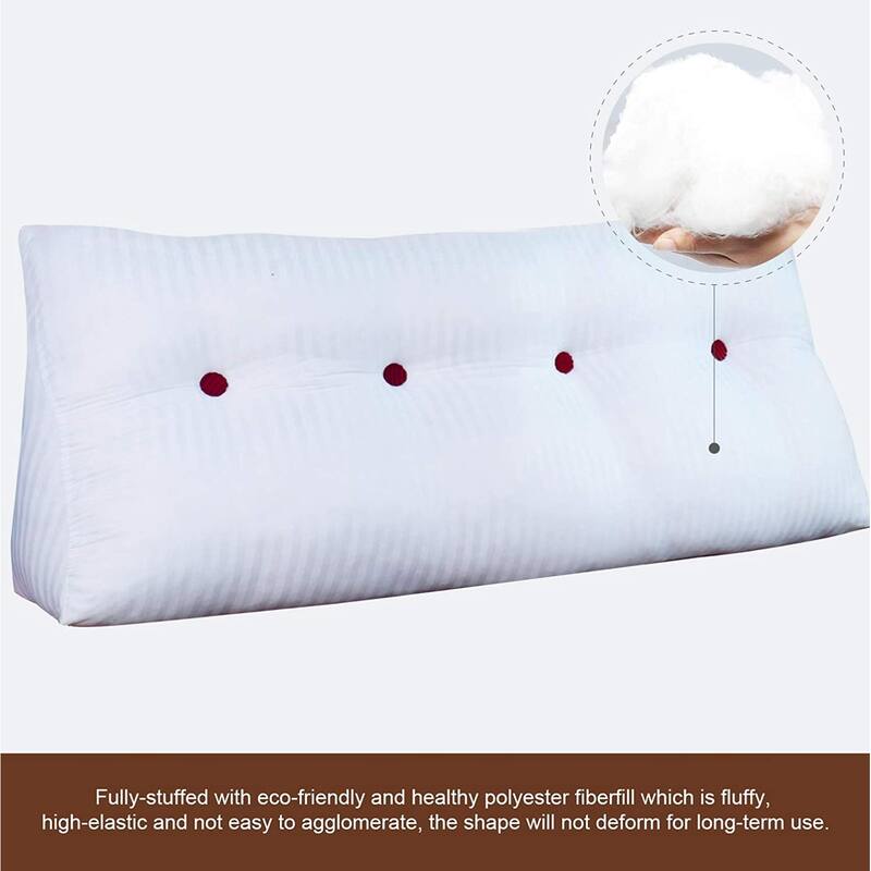 WOWMAX Bed Reading Wedge Back Support Headboard Pillow for TV Watching
