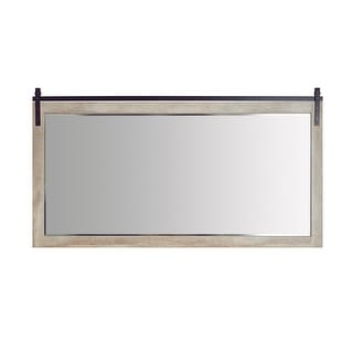 Cortes 72" Bathroom Vanity Barndoor Wall Mirror in Logs