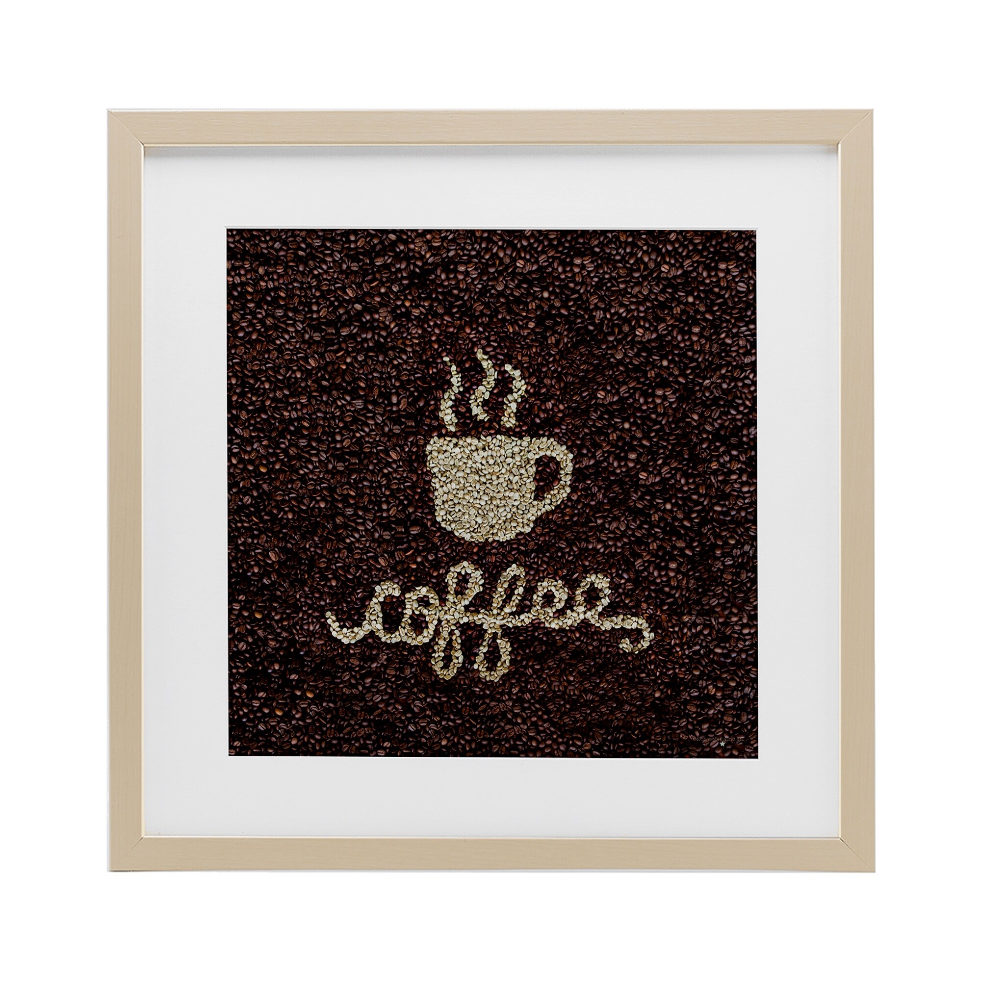 Stupell Coffee Bean Pattern Under Glass Framed Design By Seven Trees Design
