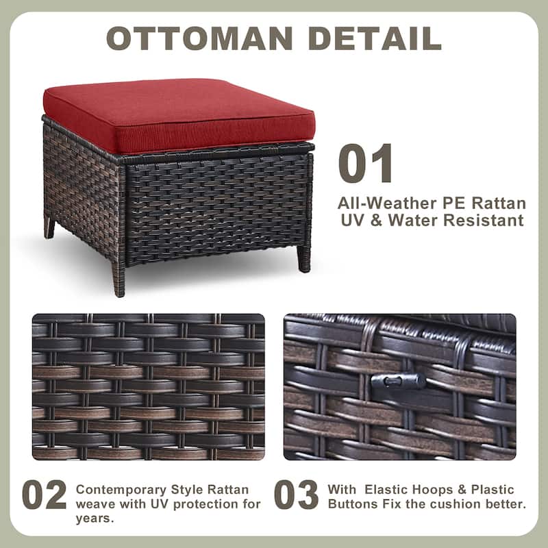Fire Pit Table with Siwvel Chair Ottomans