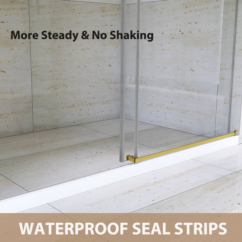 60" x 76" Sliding Frameless Shower Door - 60'' x 0.31'' x 76''