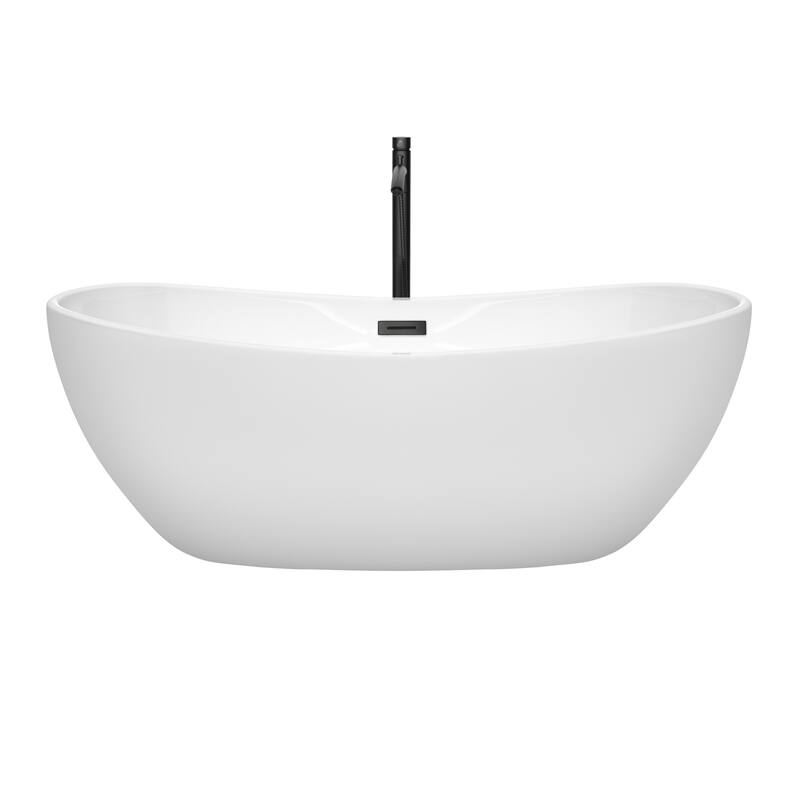 Wyndham Collection Rebecca 65-inch Freestanding Bathtub with Faucet