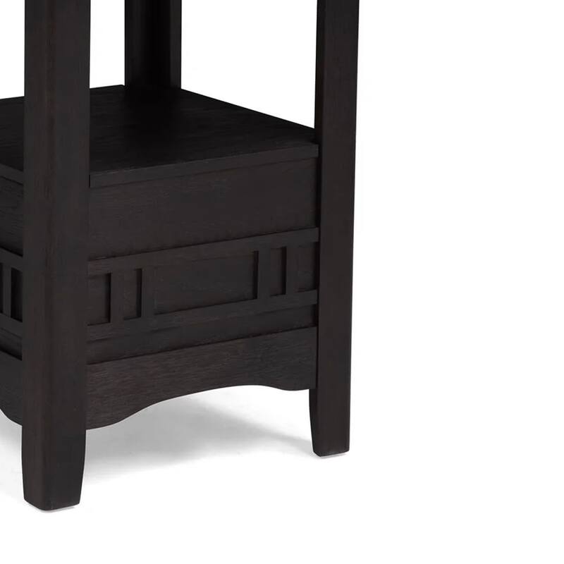 Mipo Counter Height Dining Table, Black Wood, 42-60 Inch Extendable Top - Charcoal Black