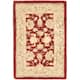 SAFAVIEH Anatolia Angeline Traditional Oriental Hand-spun Wool Rug - 2' x 3' - Red/Moss