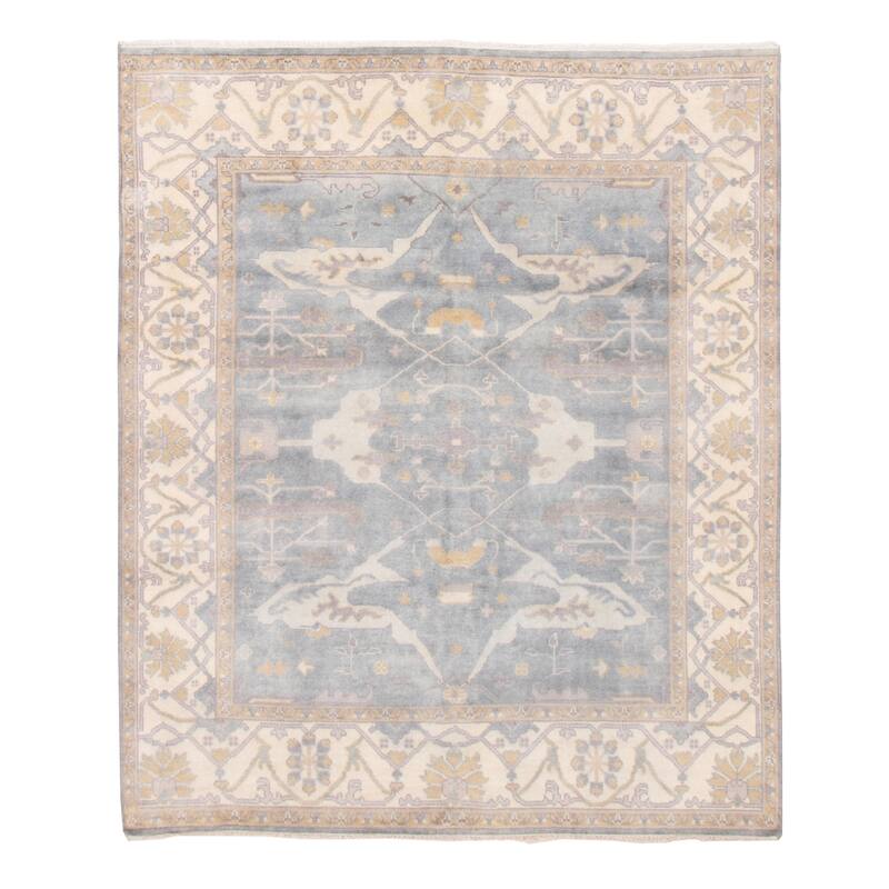 ECARPETGALLERY Hand-knotted Royal Oushak Grey Wool Rug - 8'4 x 9'11