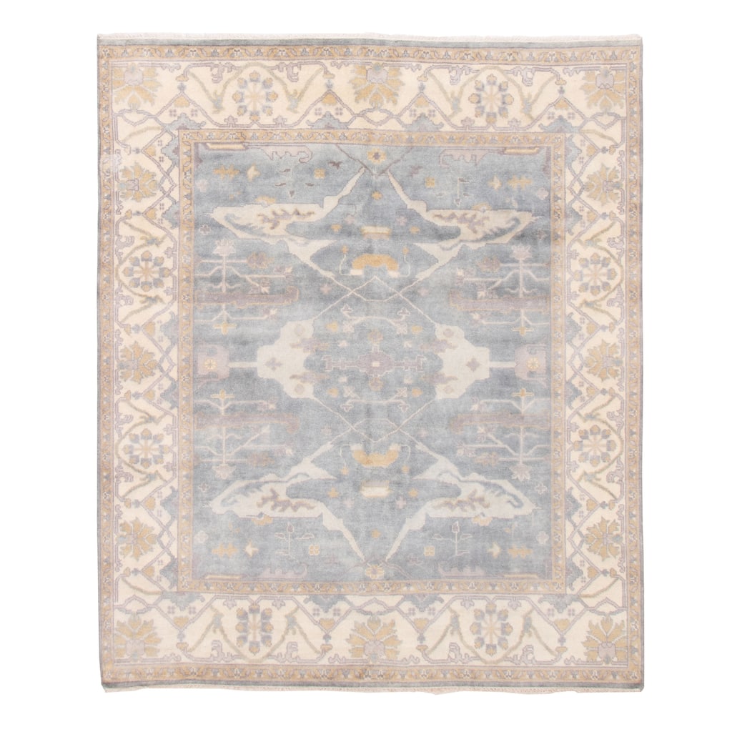 ECARPETGALLERY Hand-knotted Royal Oushak Grey Wool Rug - 8'4 x 9'11