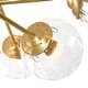 preview thumbnail 14 of 14, Glam 2-Tier Clear Ribbed Glass Bubble Sputnik Chandelier 35.4in