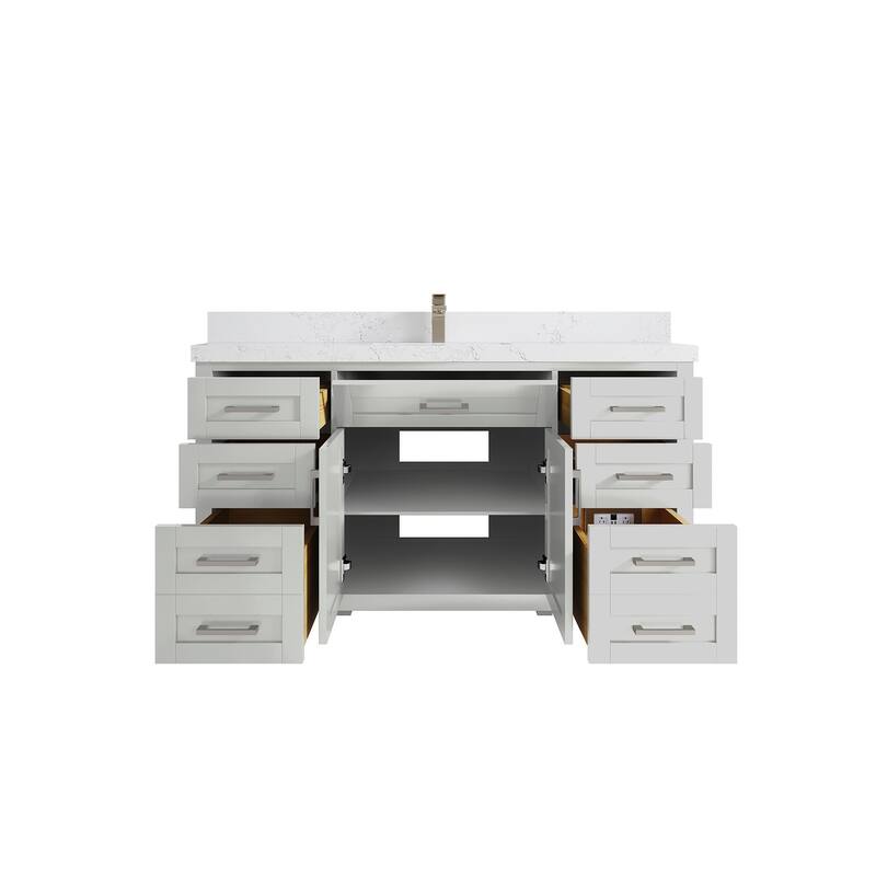 Willow Collections 60 in. W x 22 in. D Cambridge Single Sink Bathroom Vanity with Countertop