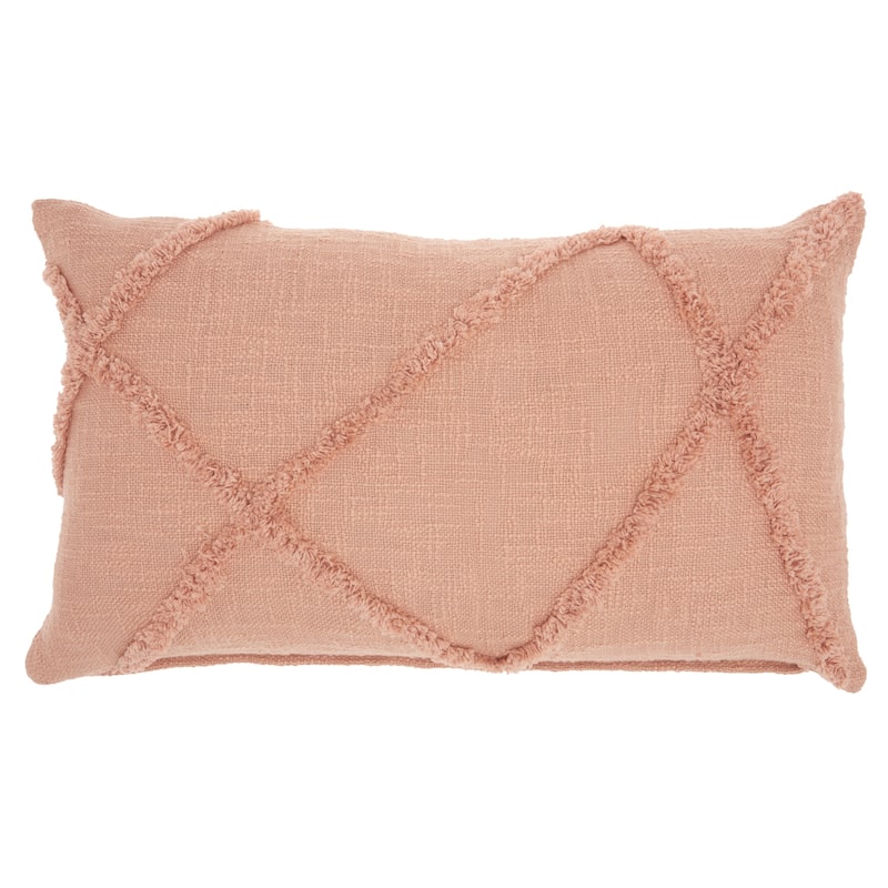 Mina Victory Distressed Diamond Boho Throw Pillow