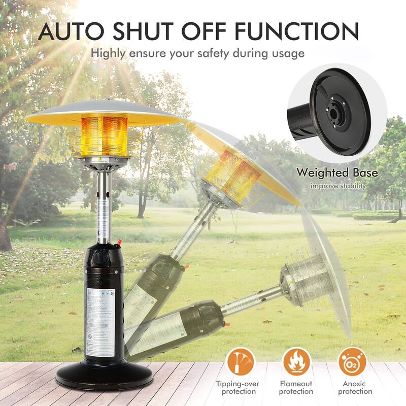 Costway 11,000 BTU Patio Heater Portable Tabletop Propane Standing LP - See Details