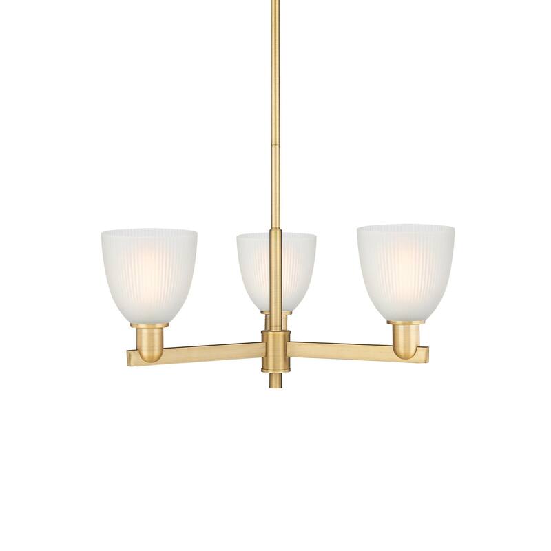 Innovations Lighting 716-3CR-11-28 Castile Chandelier Castile 3 Light - Brushed Brass / White