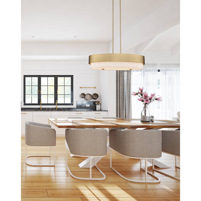 Counterpoint by ZLite 5 Light Island in Modern Gold Bed Bath