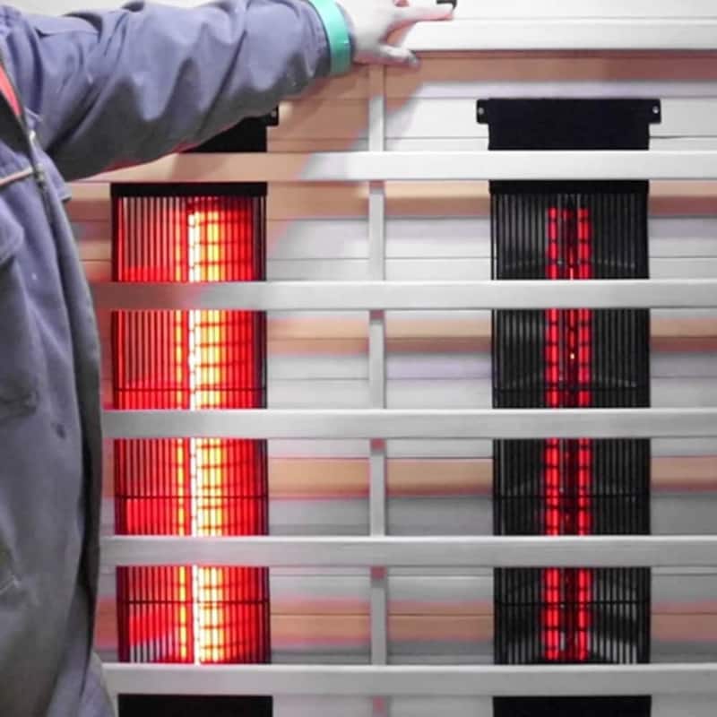 Infrared Sauna up to 4 Person with 15 Minutes Warm-up Heater Tube & Carbon Plate