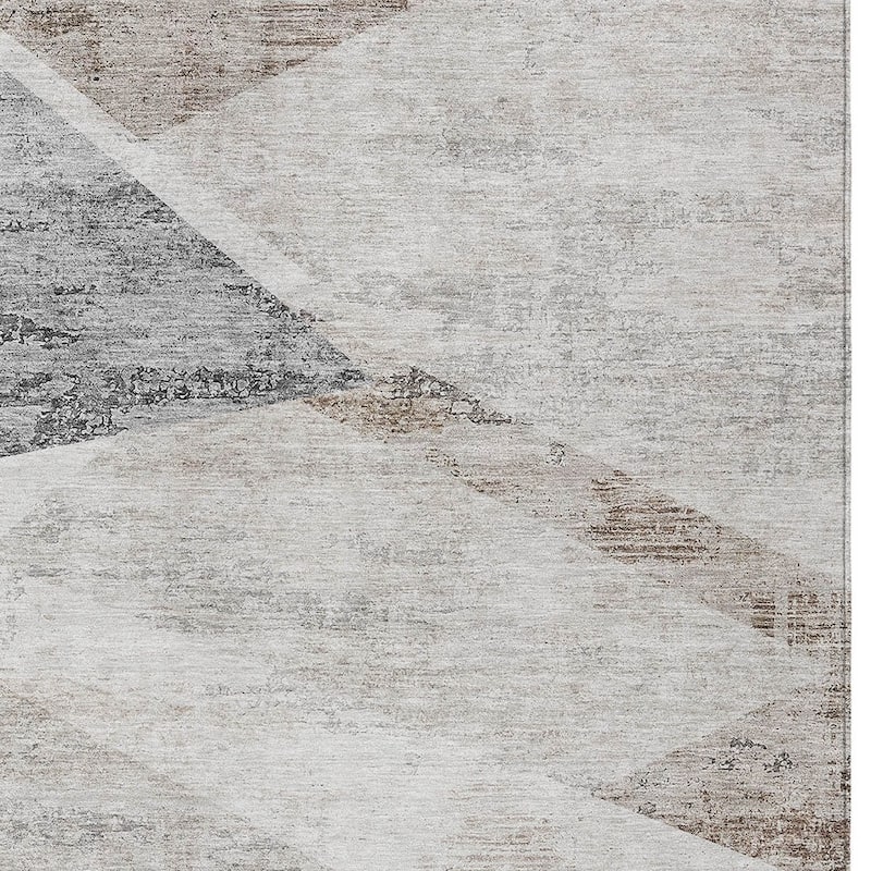HomeRoots Abstract Transitional Rectangle Outdoor Rug