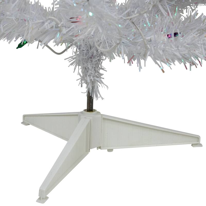 3' Pre-lit White Iridescent Pine Artificial Christmas Tree