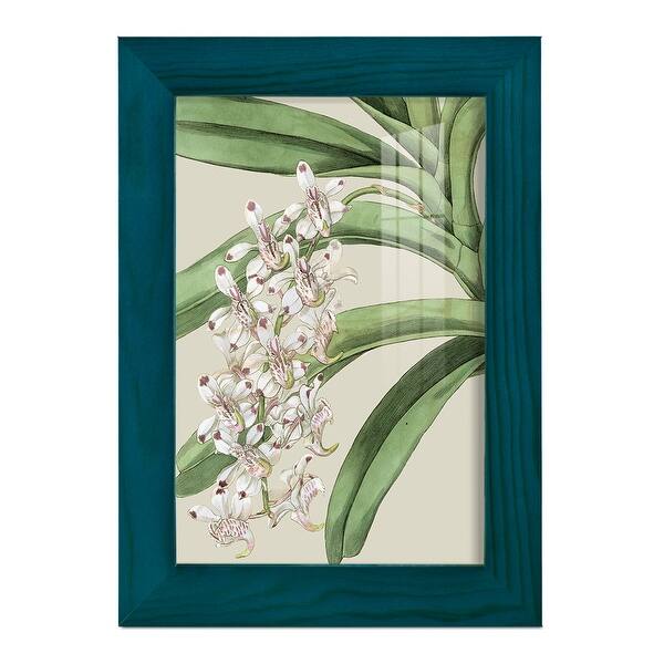 slide 2 of 120, Orchid Blooms I -Framed Print w/glass-Cherry Red 4x6 - Blue