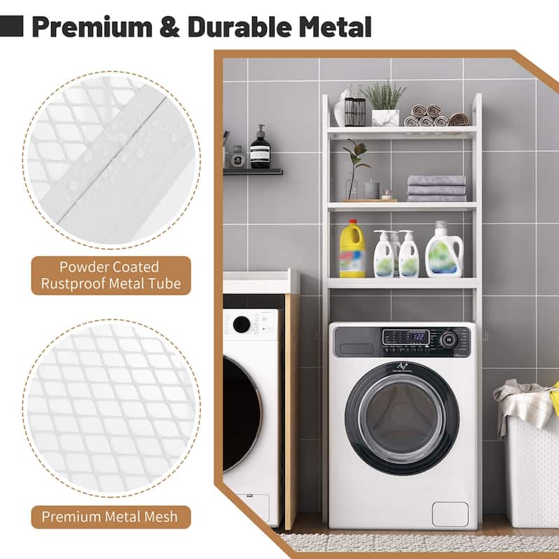 Costway Over-The-Toilet Storage Shelf Space Saving Metal Bathroom - See Details