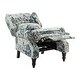 preview thumbnail 42 of 100, Olympus Upholstered Classic Manual Wingback Recliner with Spindle Legs by HULALA HOME