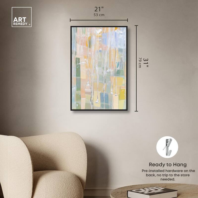 Vertical Drips Canvas by Art Remedy