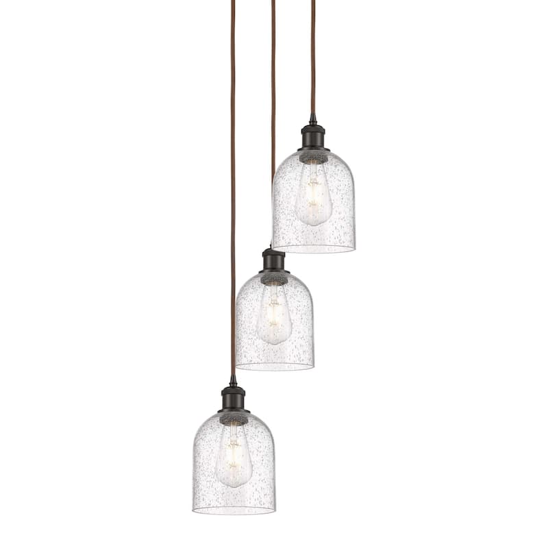 Innovations Lighting 113B-3P-30-12 Bella Pendant Bella 3 Light 12" - Oil Rubbed Bronze / Seedy