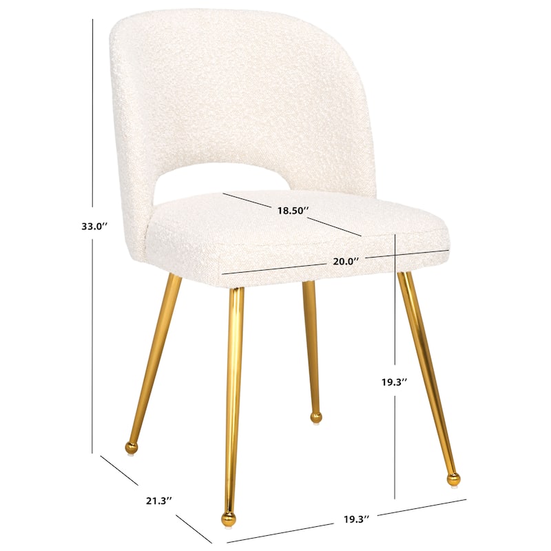 SAFAVIEH Lu Dining Chair - 19.3 In. W x 21.3 In. D x 33 In. H - 19Wx21Dx33H