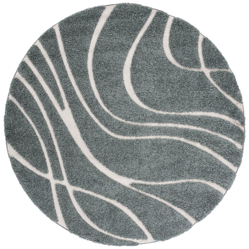 SAFAVIEH Florida Shag Sigtraud Abstract Waves 1.2-inch Area Rug