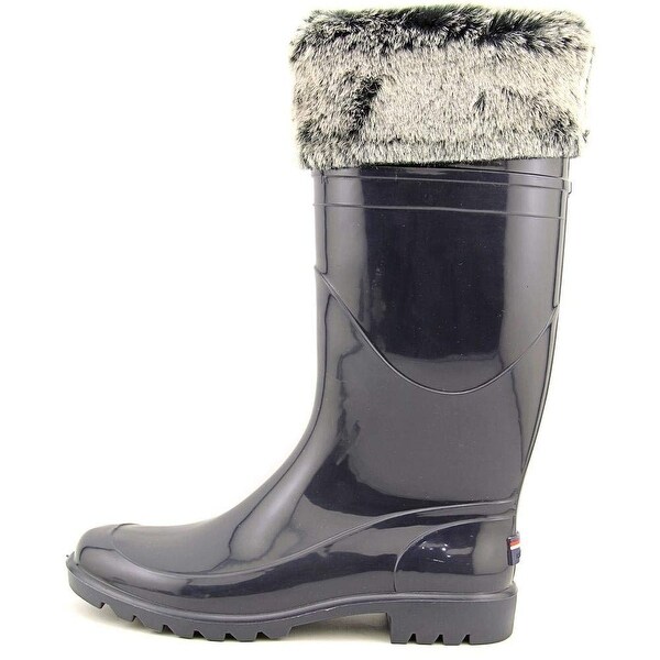 tommy hilfiger gloss long rain boots