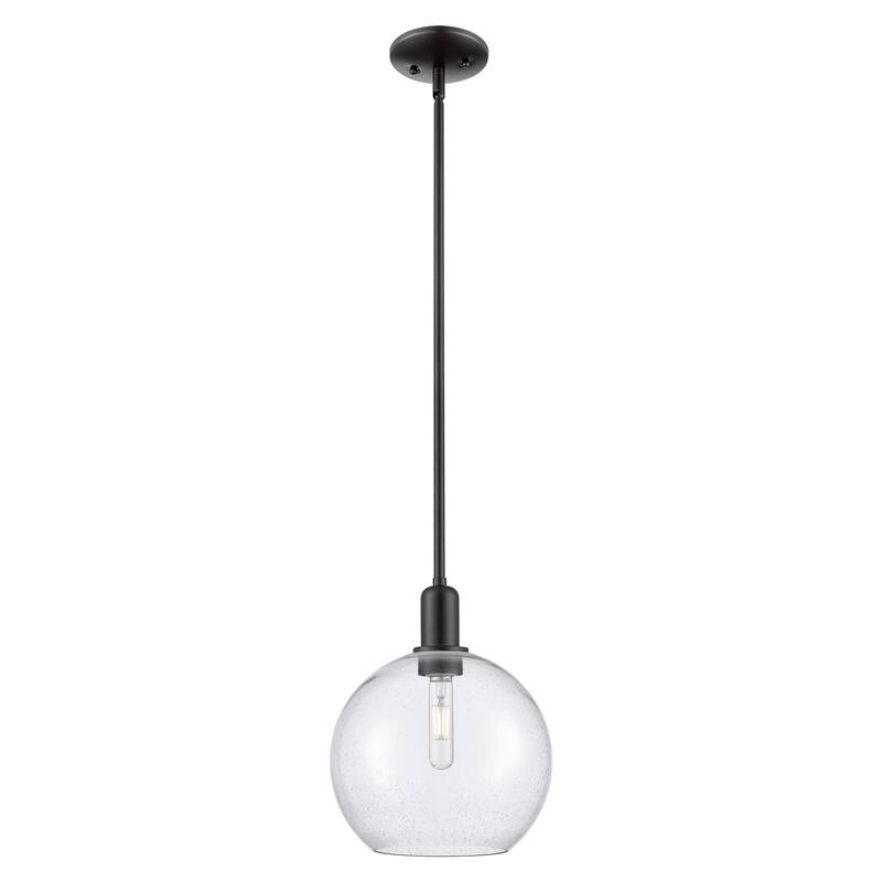 Innovations Lighting Endless Possibilities Arcadia - Athens - 1 Light 10" Stem Hung Mini Pendant - Seedy/Matte Black