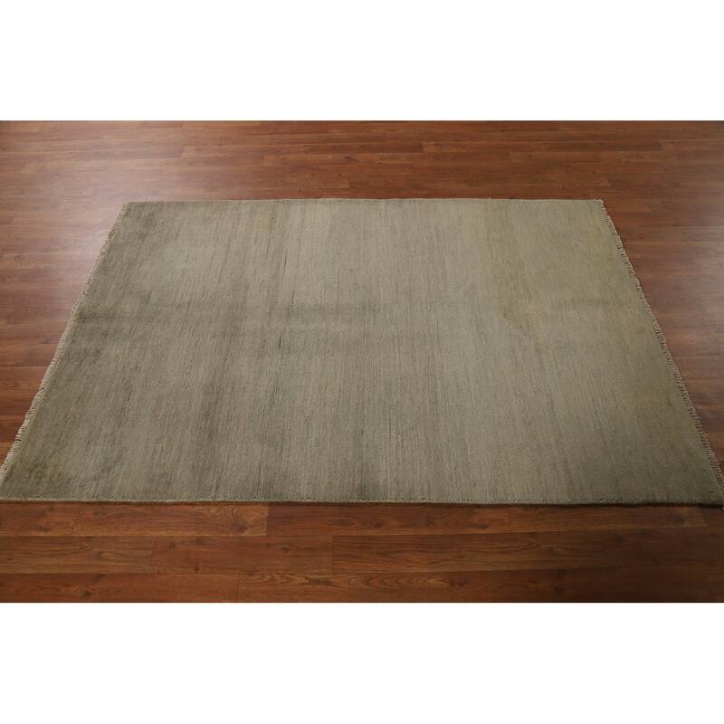 Gabbeh Modern Rug Hand-Knotted Oriental Wool Carpet - 3'10"x 5'9"