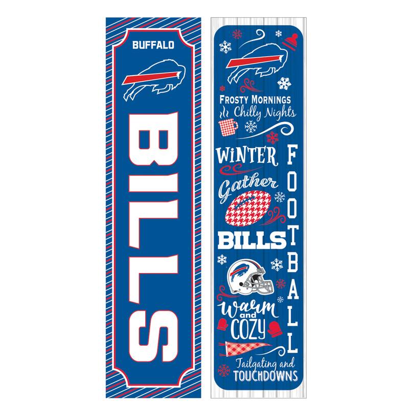47" Double Sided Seasonal Porch Leaner, Buffalo Bills - 47" x 11.25"