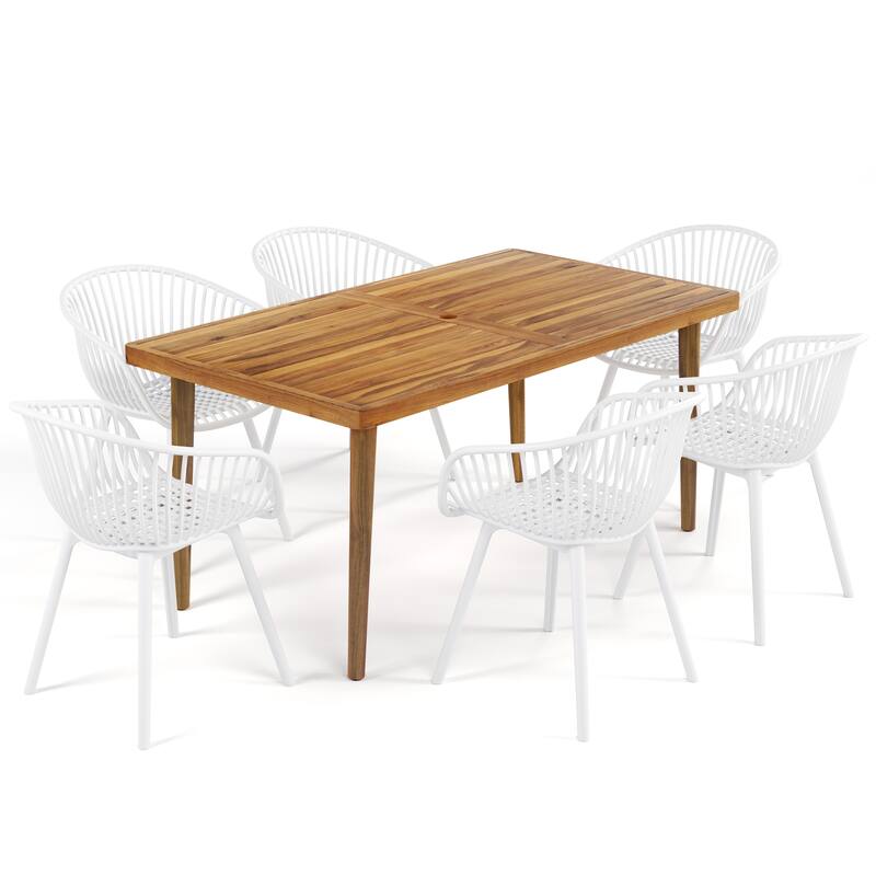 Christopher Knight Home - Emerson 7-Piece Weather-Resistant Outdoor Patio Dining Set