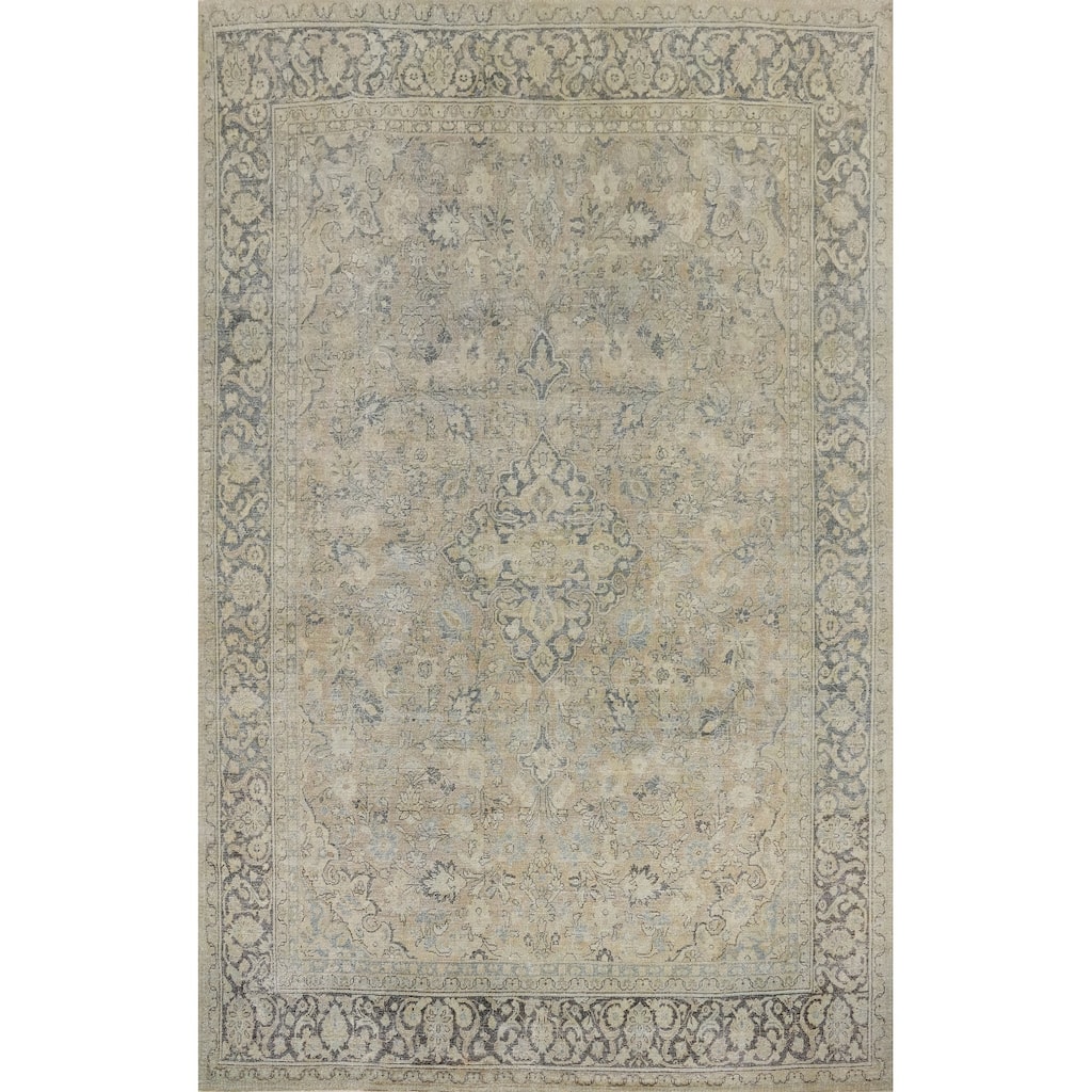Hand Knotted Oriental 100% Wool Carpet Traditional Floral Multi-Colored Mahal Area Rug - 11' 10'' X 8' 1''