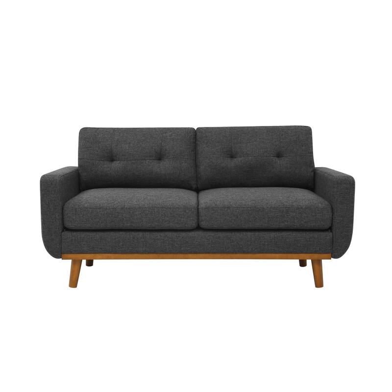 Anmytek Mid-Century Modern 67.7" Wide Tufted Upholstered Loveseat Sofa