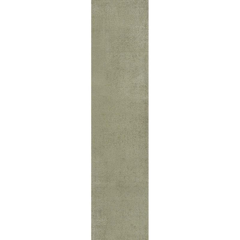 JONATHAN Y Fawning Classic Solid Low-Pile Machine-Washable Terra Area Rug - 2 X 8 - Sage Green